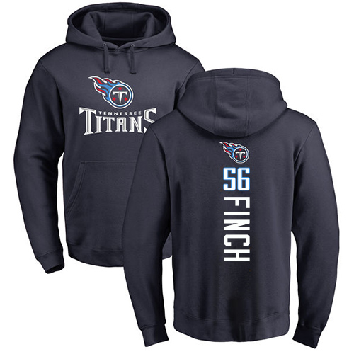 Tennessee Titans Men Navy Blue Sharif Finch Backer NFL Football #56 Pullover Hoodie Sweatshirts->nfl t-shirts->Sports Accessory